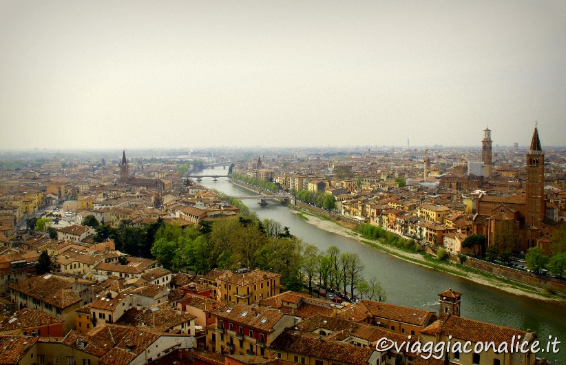 veduta dall'alto di verona