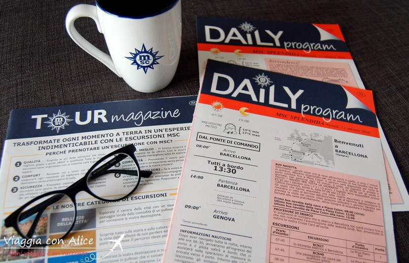 daily program msc crociere