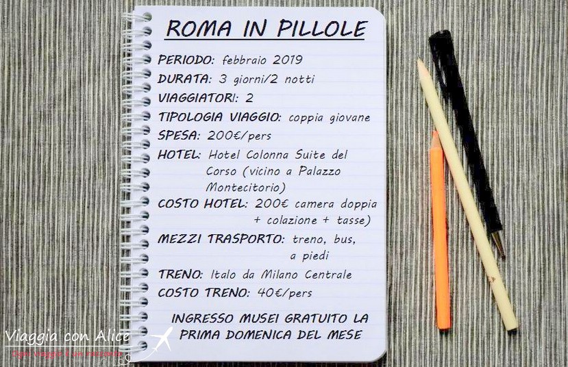 spese di viaggio roma