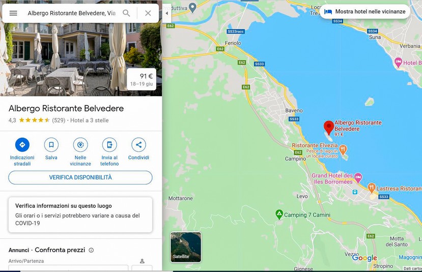 albergo belvedere isola pescatori