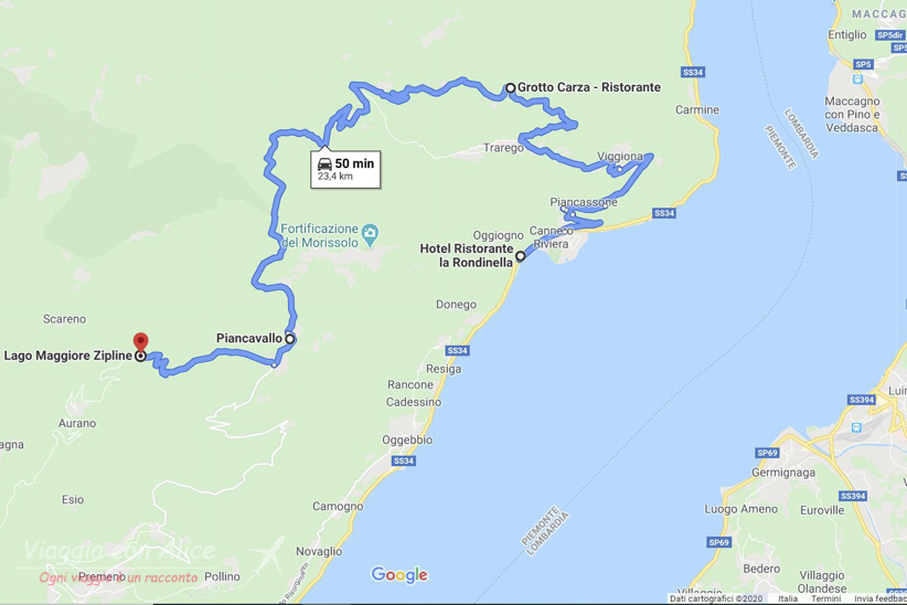 Mappa Cannero Riviera